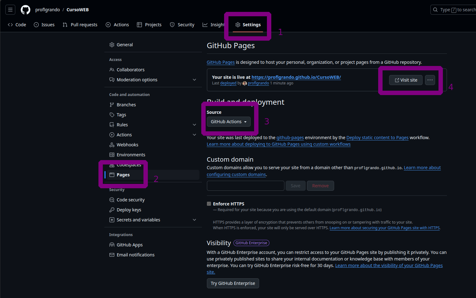 Como hospedar uma Webpage Estática no GitHub Pages | Leonardo Grando ...